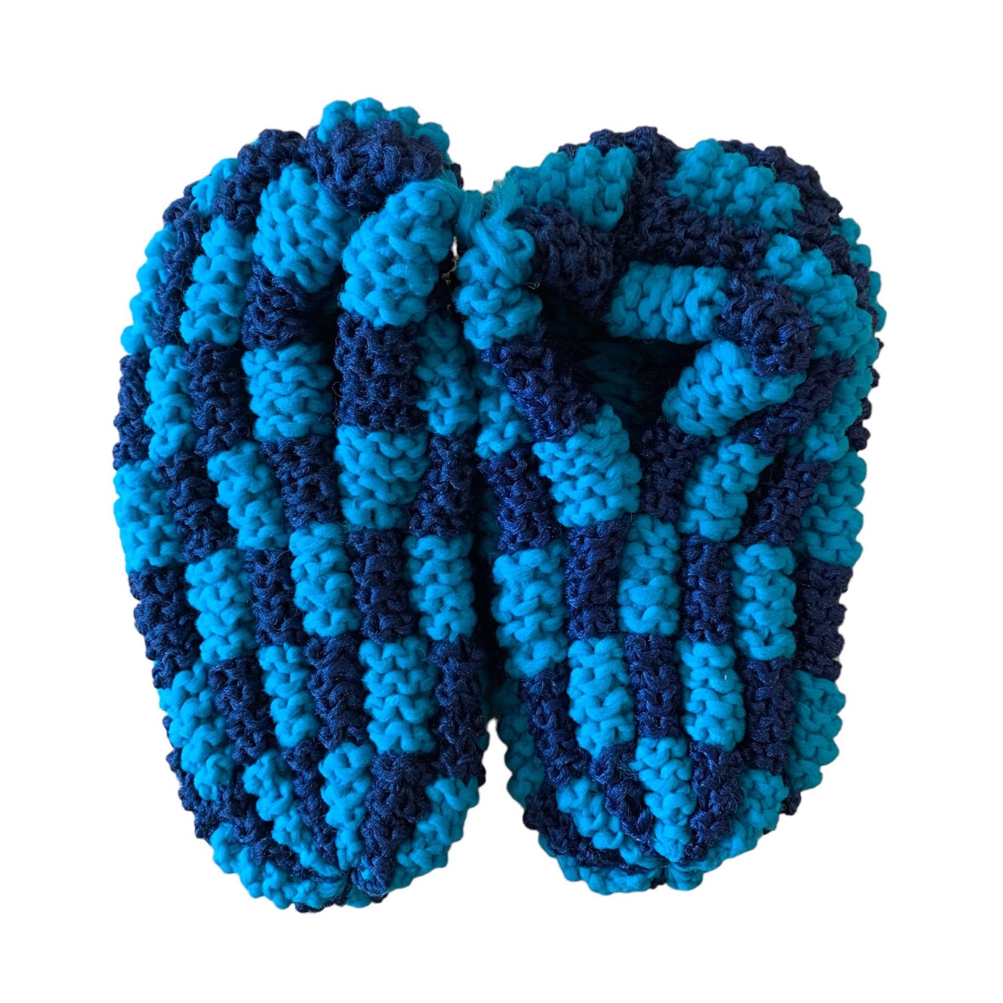 Pantoufles en phentex Carreauté Homme Turquoise et marine