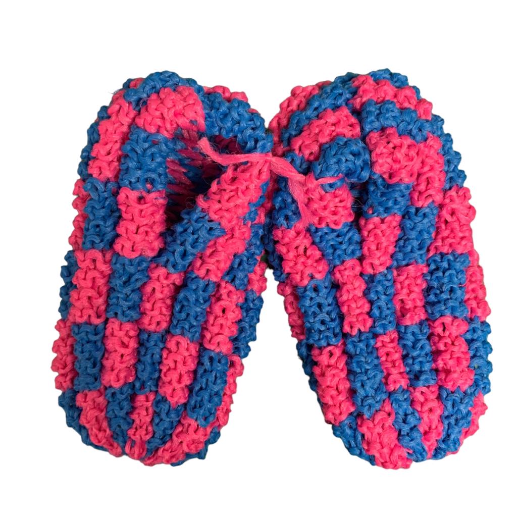 Pantoufles en phentex Femme Carreauté Rose et bleu