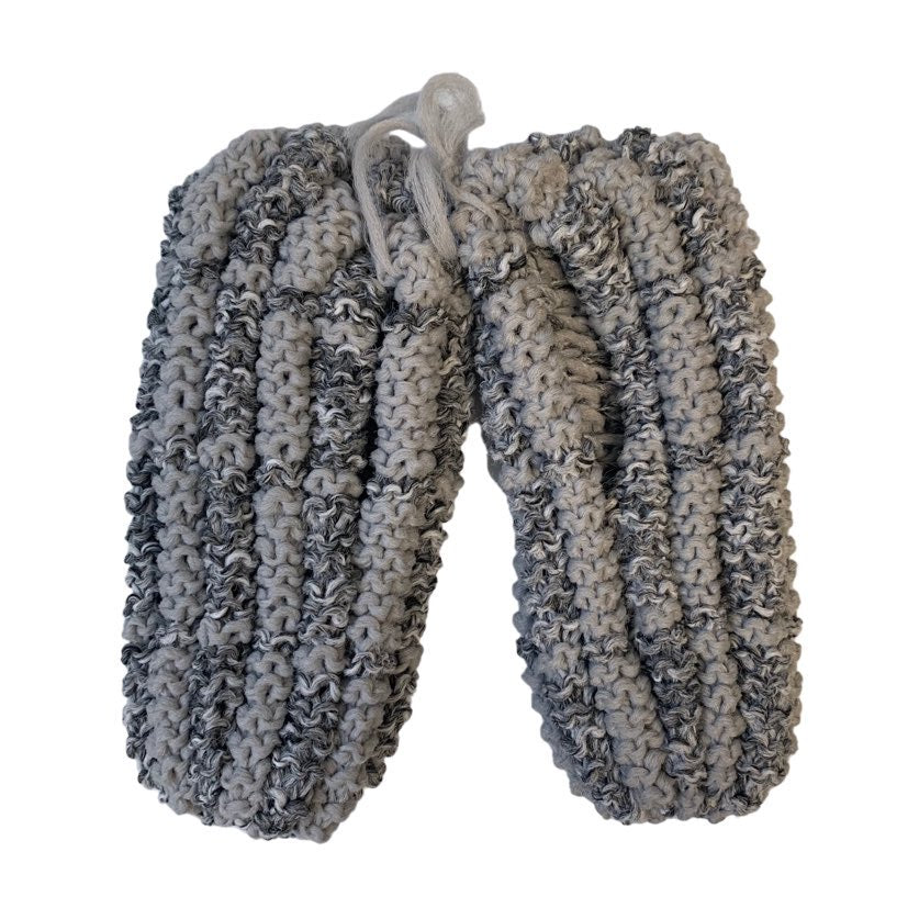 Pantoufles en phentex Homme ligné Gris & Moustaché gris