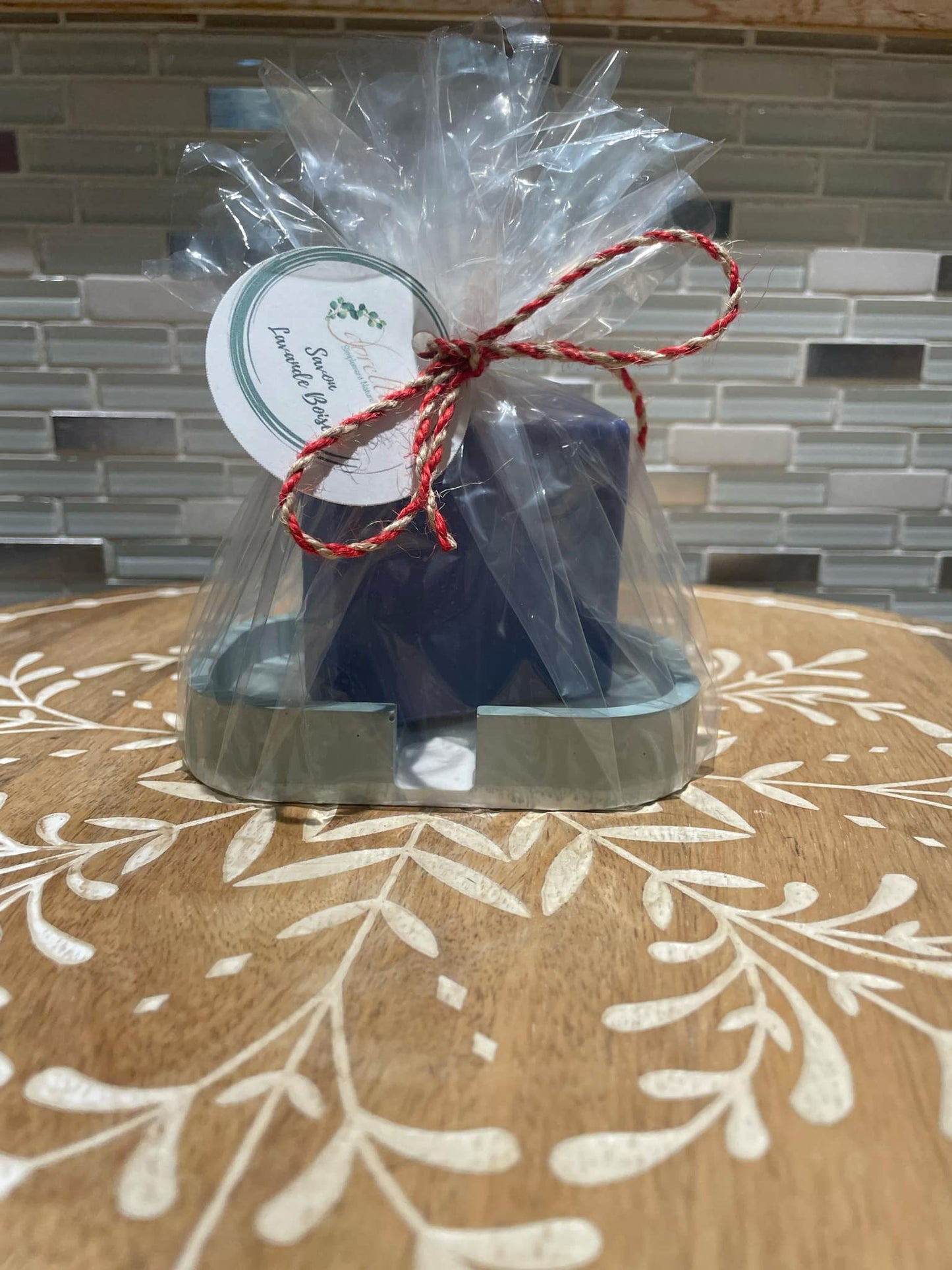 Ensemble Savon Lavande boisée + porte-savon