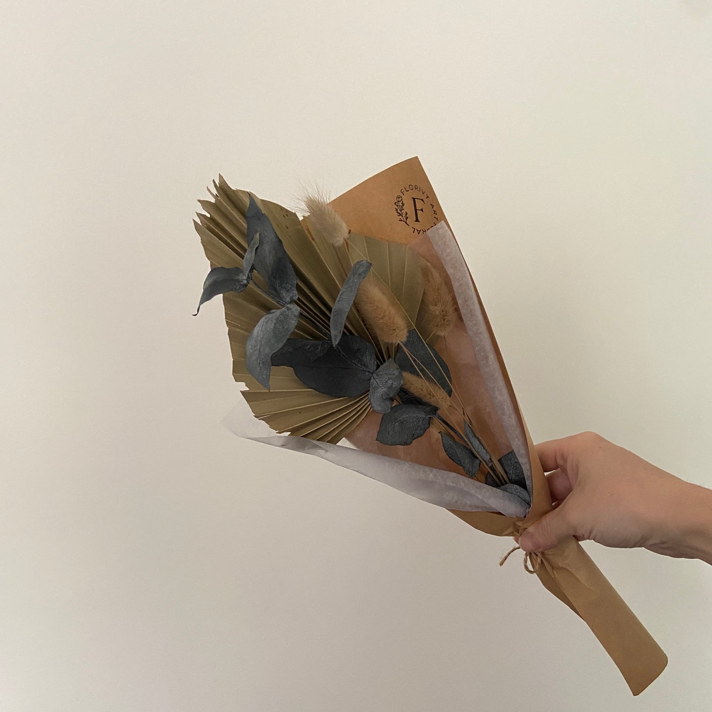 Bouquet de fleurs séchées - bohème eucalyptus palmier