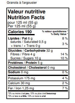 Granola Argousier biologique 310g