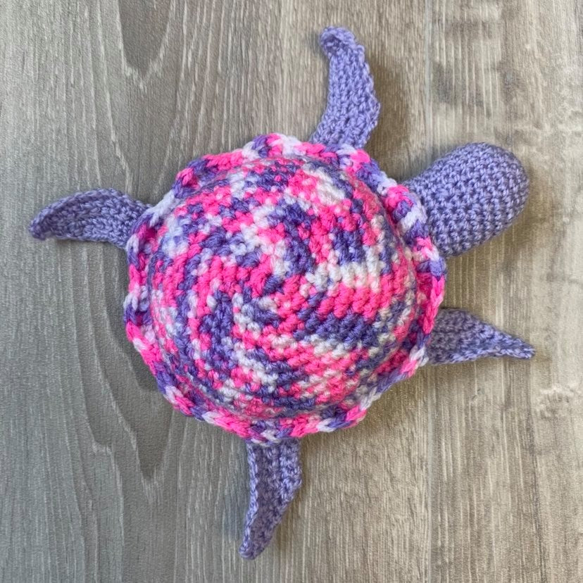 Toutou Tortue rose-mauve
