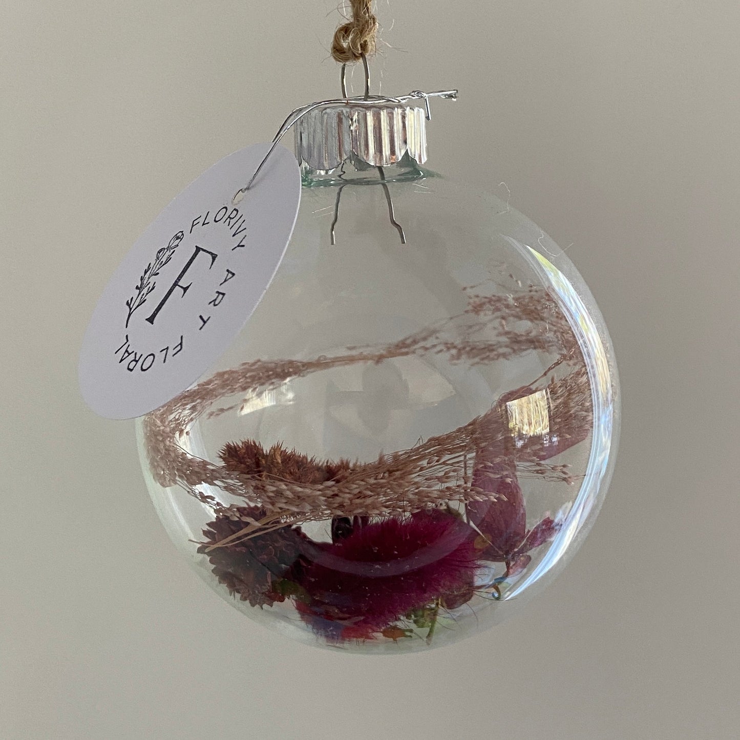 Moyenne boule de Noël en verre