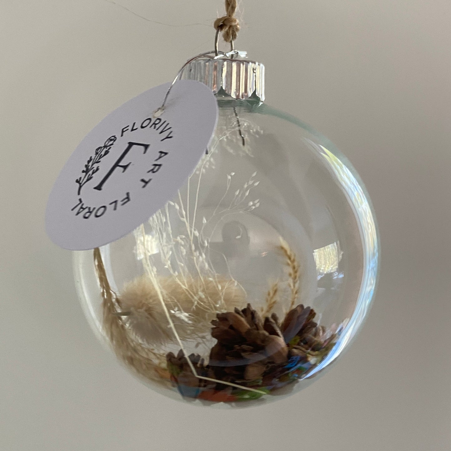 Moyenne boule de Noël en verre