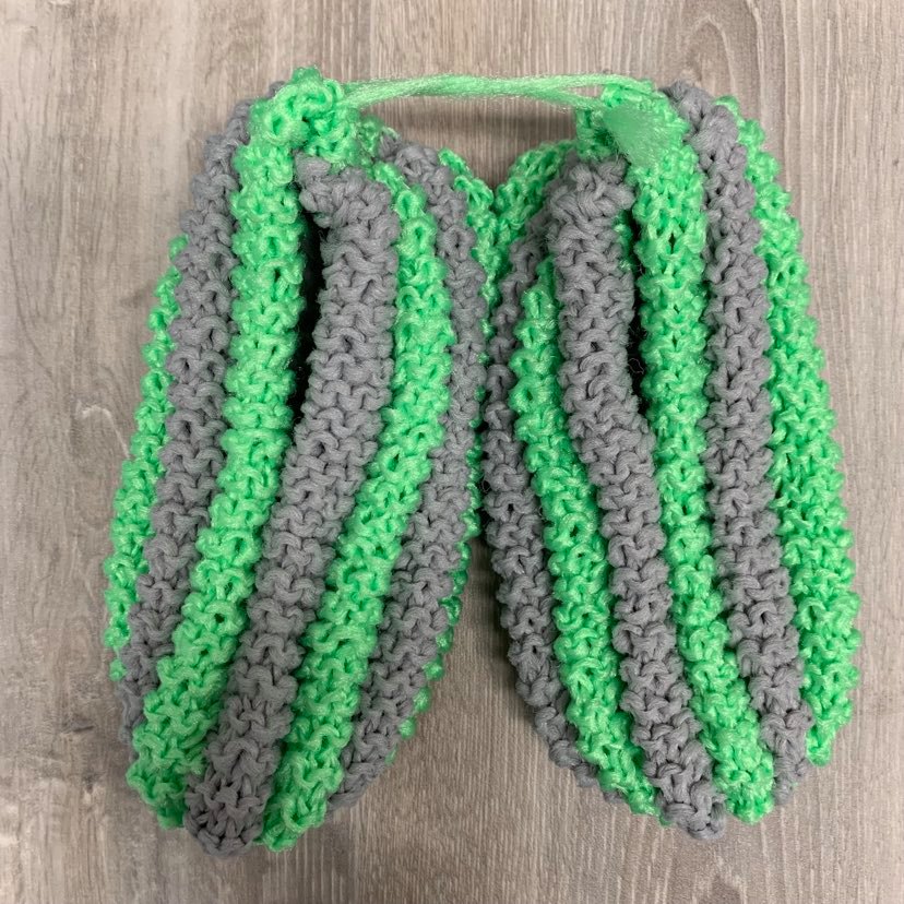 Pantoufles en phentex Femme ligné Gris & vert