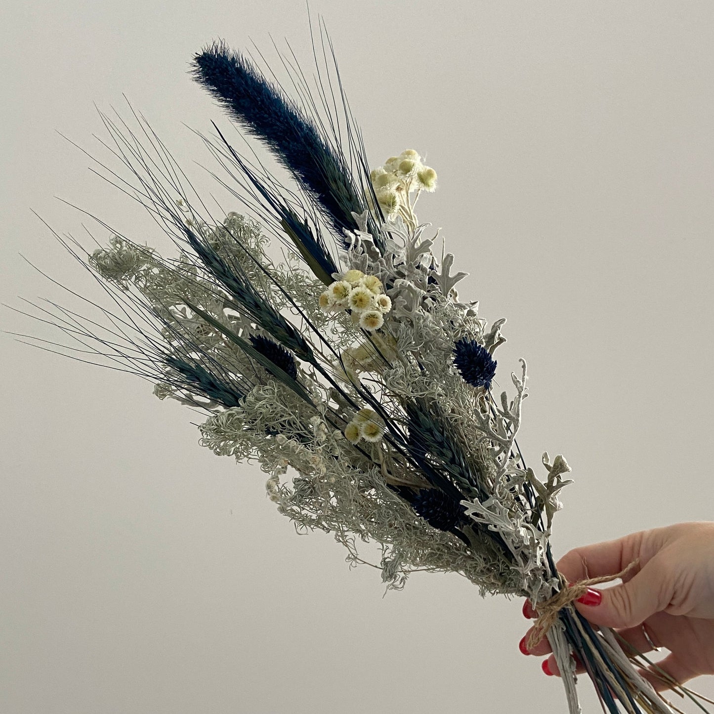 Bouquet de fleurs séchées Bleu
