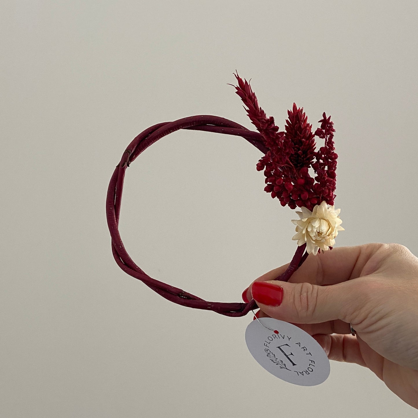 Petite couronne de Noël Rouge