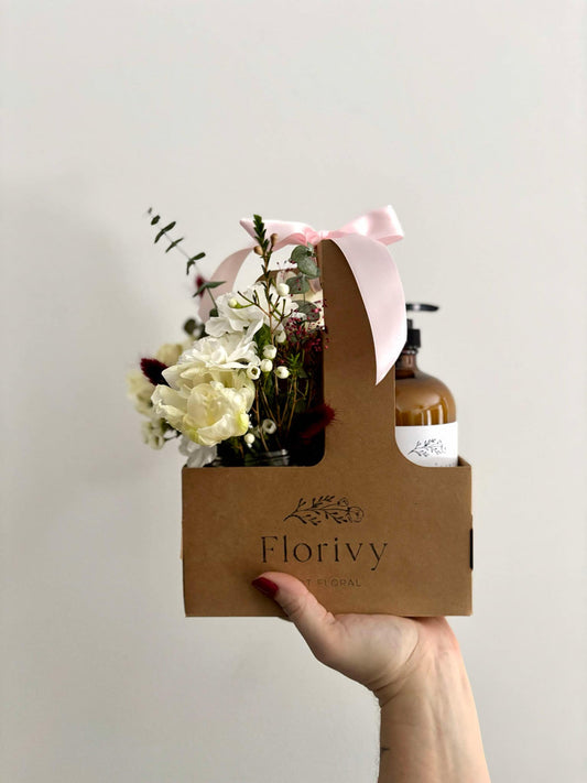 Duo fleurs et savon - St-Valentin