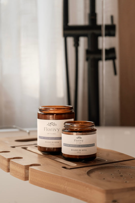 Bougie de soya - lavande, romarin & pamplemousse