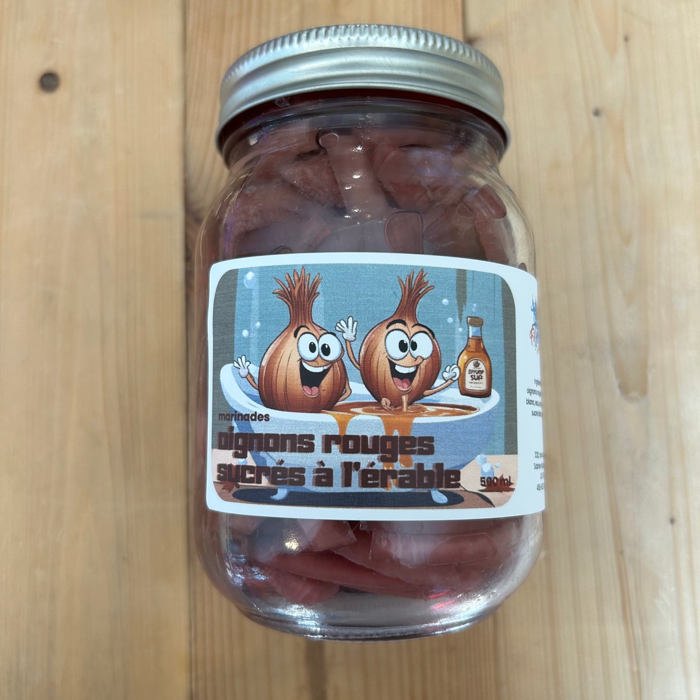 Marinades oignons rouges sucrés à l’érable 500 ml