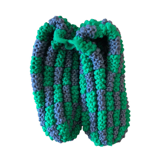 Pantoufles en phentex Carreauté Homme Vert et gris