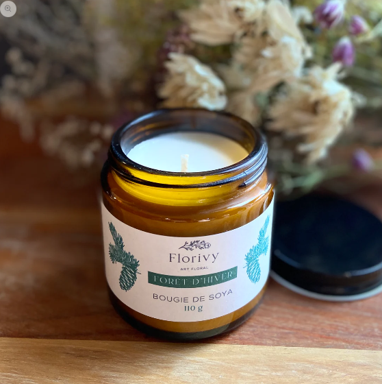 Bougie de soya - Forêt d'hiver