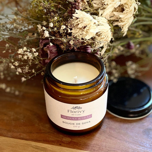 Bougie de soya - muguet & lilas