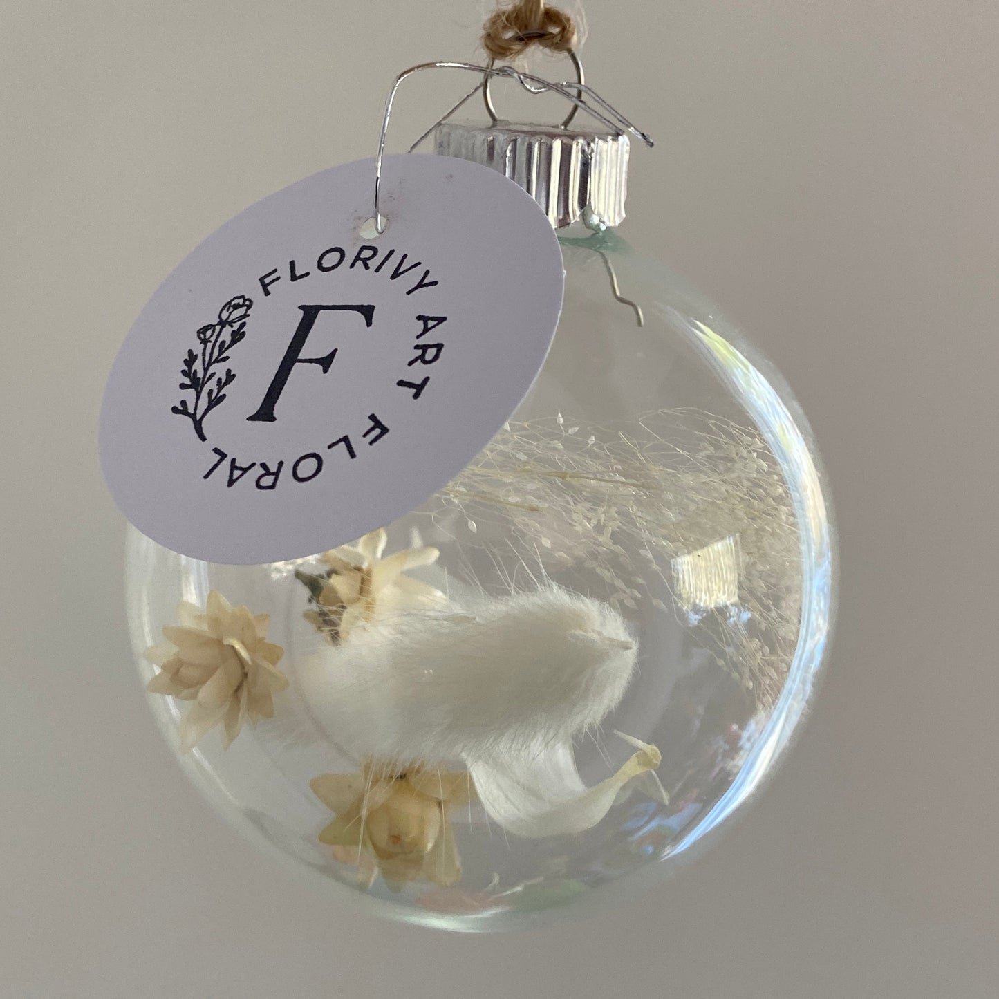 Moyenne boule de Noël en verre