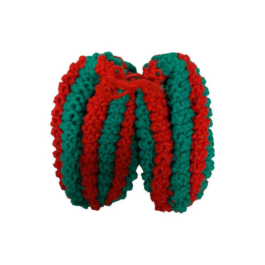 Pantoufles en phentex Enfant Lignées rouge & vert