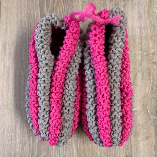 Pantoufles en phentex Femme Ligné Gris et Rose