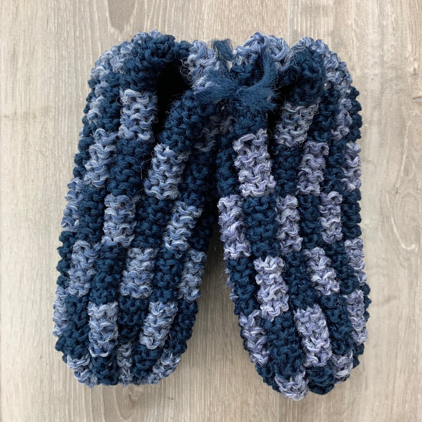 Pantoufles en phentex Homme Carreaux 2 tons de bleu