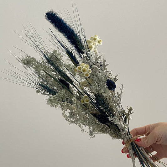 Bouquet de fleurs séchées Bleu