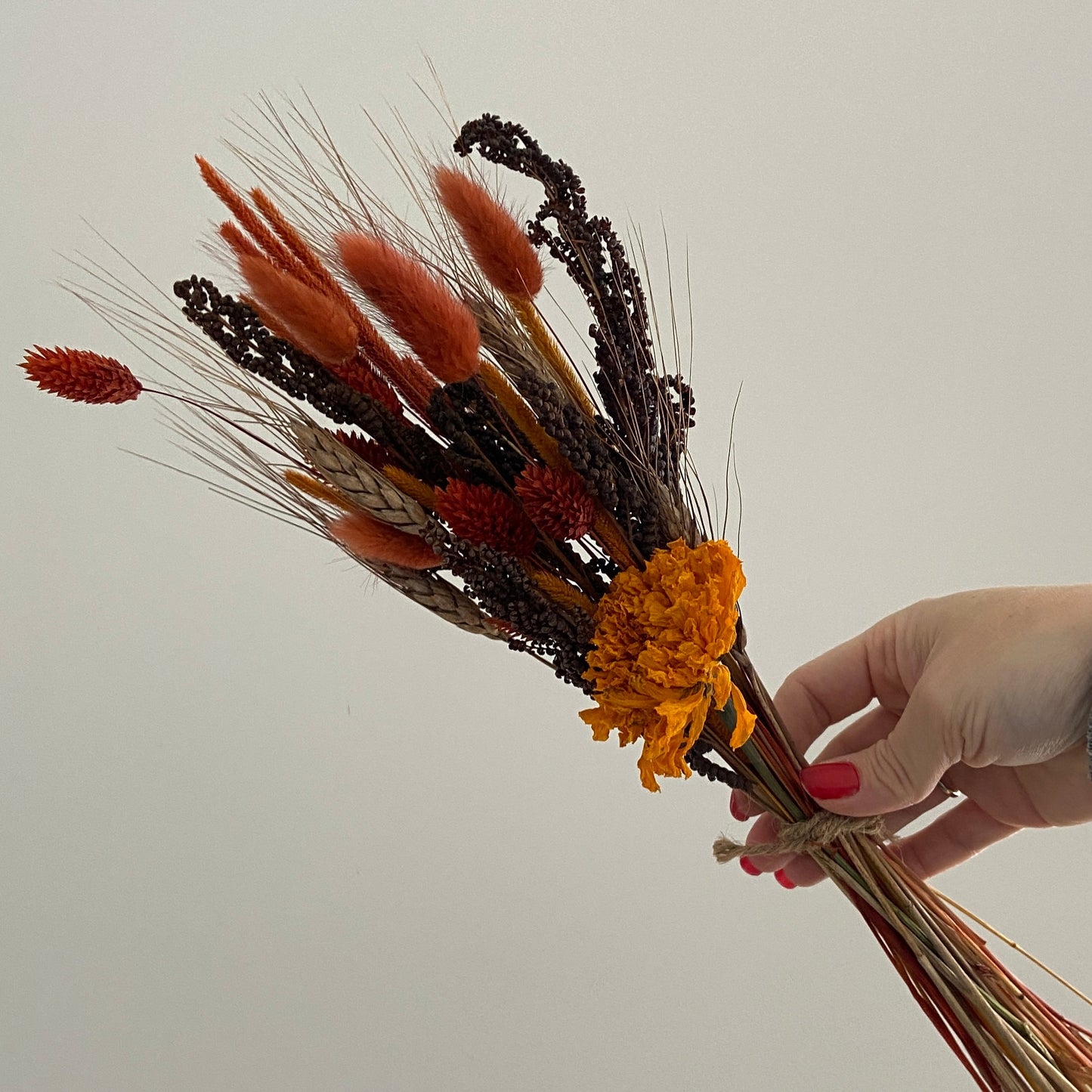 Bouquet de fleurs séchées Orange
