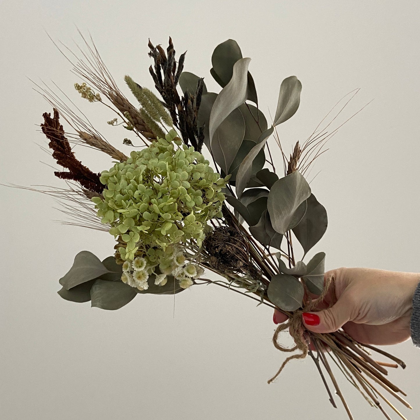 Bouquet de fleurs séchées Vert