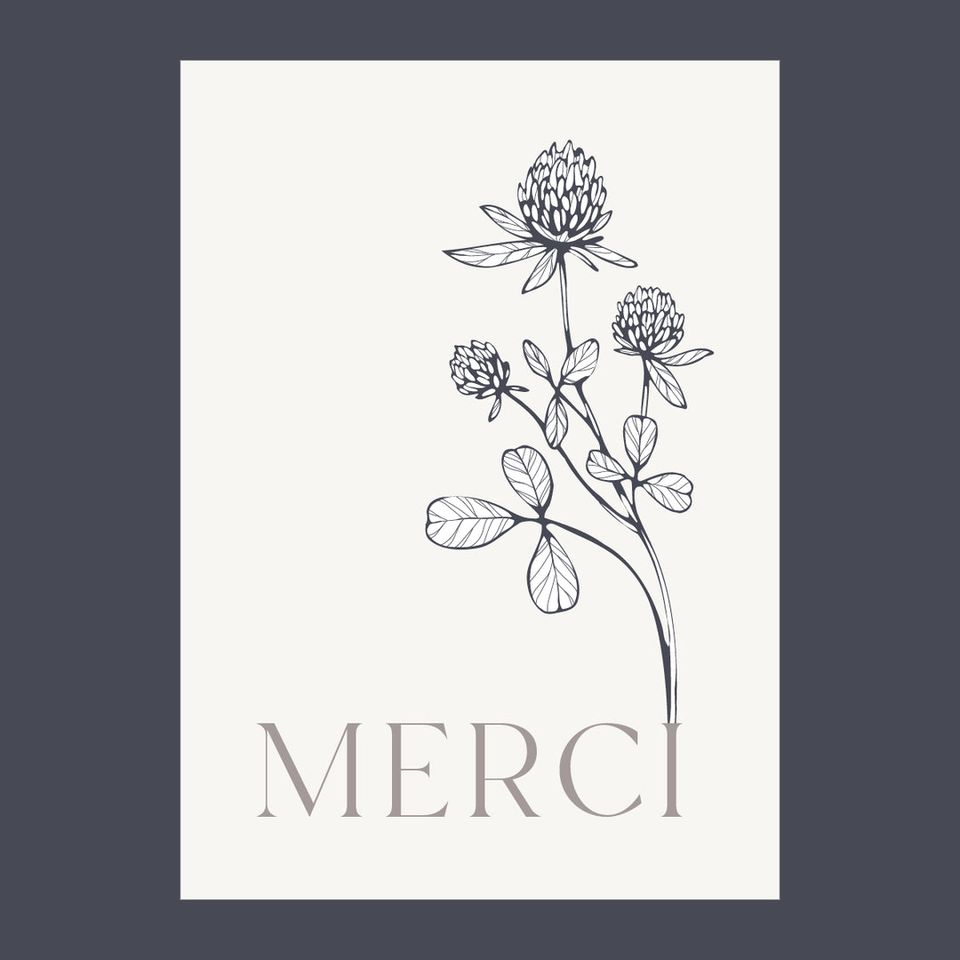 Carte 5"x7" - Merci