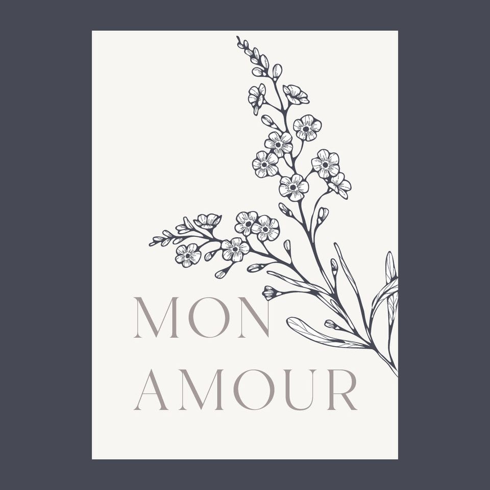 Carte 5"x7" - Mon amour