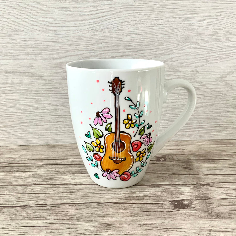 Tasse Guitare fleurie