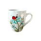 Tasse Fleurs turquoises & Coccinelle
