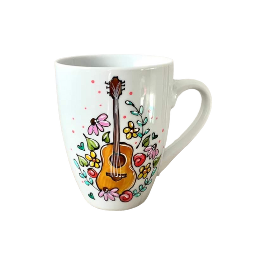 Tasse Guitare fleurie