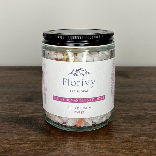 Sels de bain - pivoine et fleurs de vanille
